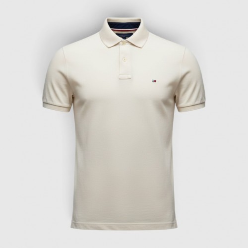 Tommy Hilfiger Polo Μπλούζα Εκρού με Μικρό Logo / Pre-Owned